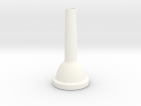 Trombone Mouthpiece 1 in White Processed Versatile Plastic