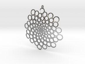 Spiral Bubbles Pendant in Natural Silver