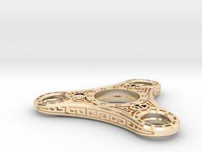 Skyrim "Dwemer" style Fidget Spinner  - metal in 14K Yellow Gold