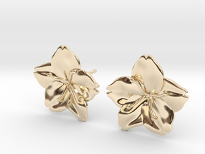 Sakura Stud Earrings in 14K Yellow Gold