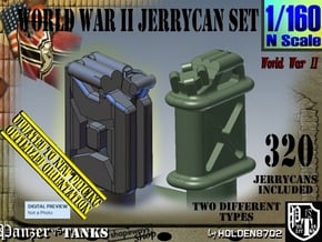 1/160 US & German Jerrycans Set01 in Tan Fine Detail Plastic