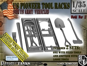 1-35 US Pioneer Tool Rack SET101 in Tan Fine Detail Plastic