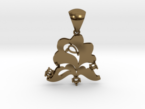 Pendant with bail PS001000020 in Polished Bronze