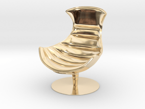 Lobster Armchair in 14k Gold Plated Brass