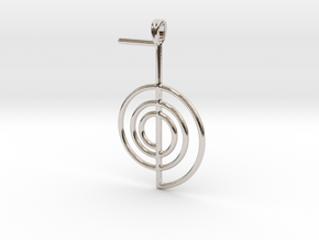 Reiki Power Symbolic jewelry Pendant Choku-Rei in Platinum