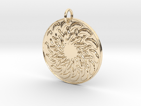 Radial Pendant in 14k Gold Plated Brass
