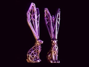 Wired Rabbit in Polished Silver