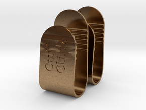 Cuff Clips - Metal (pair) in Natural Brass