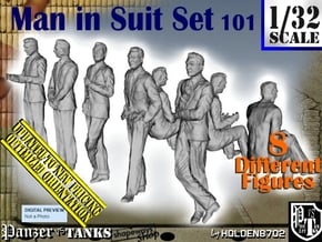 1/32 Man In Suit Set101 in White Natural Versatile Plastic