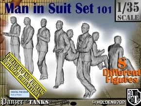 1/35 Man In Suit Set101 in Smooth Fine Detail Plastic