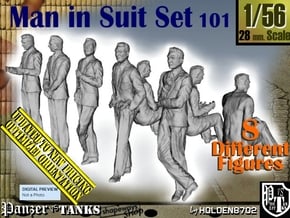 1/56 Man In Suit Set101 in Tan Fine Detail Plastic