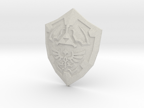 Hylian Shield curved for display in Full Color Sandstone