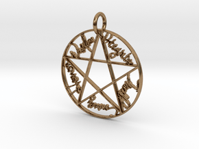 Pentacle Pendant in Natural Brass