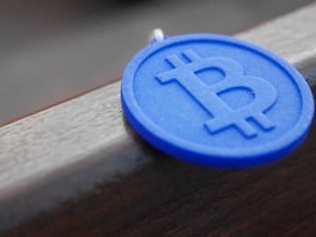 Coin Size bitcoin in White Natural Versatile Plastic