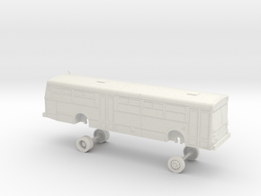 HO scale bus AC Transit D40 2500s in White Natural Versatile Plastic