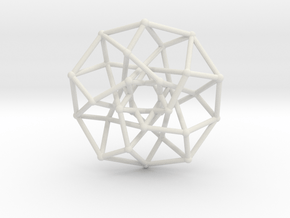 4D Archimedean Hyperform Toroidal Projection in White Natural Versatile Plastic