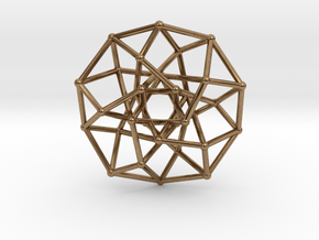 4D Archimedean Hyperform Toroidal Projection in Natural Brass