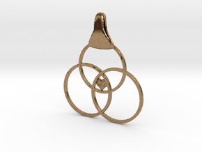 "Connected" Pendant in Natural Brass
