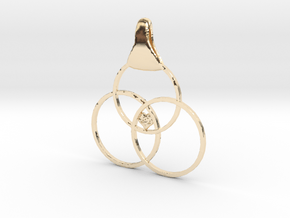 "Connected" Pendant in 14k Gold Plated Brass
