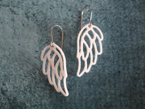 Angel Wing Earrings in White Processed Versatile Plastic