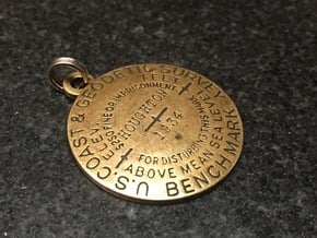 Houghton 1934 Benchmark Keychain in Natural Bronze