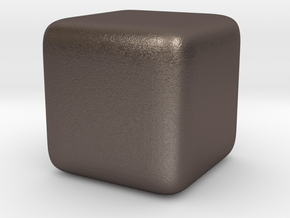 justCube in Polished Bronzed Silver Steel