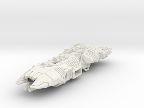 Colonial Assault Carrier - Starship Miniature in White Natural Versatile Plastic
