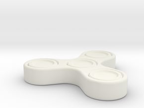 1 piece print fidget_spinner in White Natural Versatile Plastic