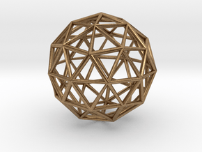 Icosahedron Pendant in Natural Brass