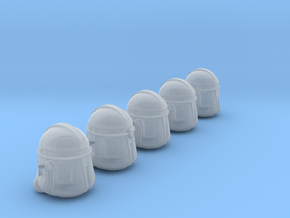 Clone Trooper Helmets - 5 Pack (1:58 Scale) in Tan Fine Detail Plastic