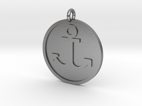 Anchor Pendant in Natural Silver