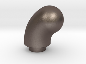 Curved Pommel in Polished Bronzed Silver Steel