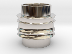 Male Adapter in Rhodium Plated Brass