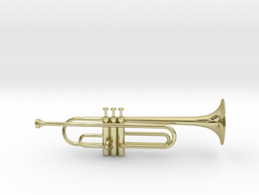 Trumpet Pendant in 18k Gold Plated Brass