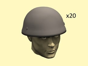 28mm WW2 British para helmets in Smoothest Fine Detail Plastic: Medium
