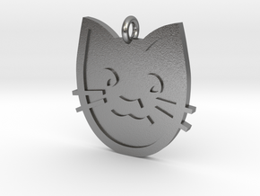 Cat Pendant in Natural Silver