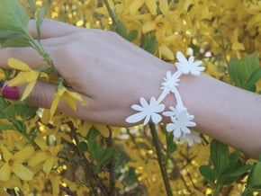 Forsythia Bracelet in White Natural Versatile Plastic