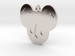 Koala Pendant in Rhodium Plated Brass