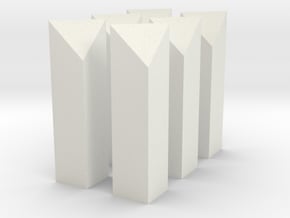 G Scale Mile Posts x 6 in White Natural Versatile Plastic