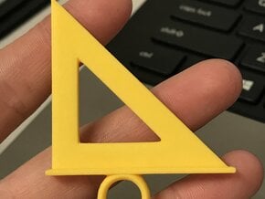 Speedsquare Keychain or Pendant in Yellow Processed Versatile Plastic: 1:4800