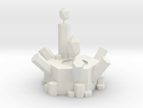 Crystal Stand in White Natural Versatile Plastic