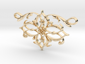 Elegant Vintage Classy Pendant Charm in 14k Gold Plated Brass