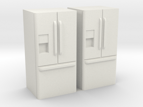3-Door French Door Refrigerator 1-64 Scale in White Natural Versatile Plastic