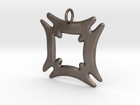 Hafinkra - Security and Safety Pendant in Polished Bronzed Silver Steel