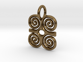Adinkra-Strength Charms (individual) in Natural Bronze