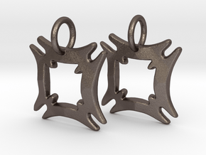 Hafinkra Charms (pair) in Polished Bronzed Silver Steel