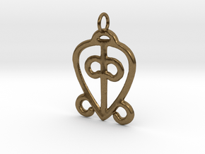 Power of Love Pendant (small) in Natural Bronze