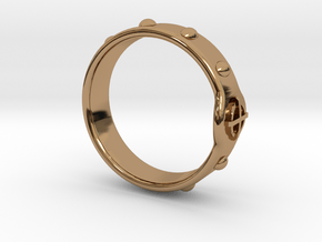 Rosary Ring in Polished Brass: 6 / 51.5
