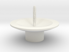Zierbrunnen schalenförmig mit 1 Fontaine in White Natural Versatile Plastic