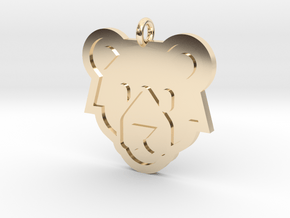 Bear Pendant in 14k Gold Plated Brass